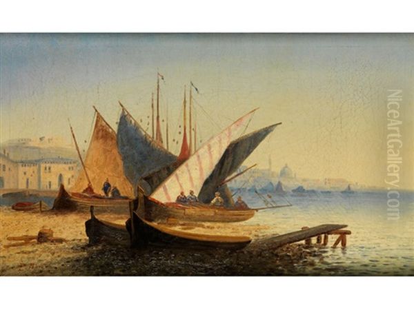 Segelschiffe Im Hafen Einer Sudlichen Stadt - view 1