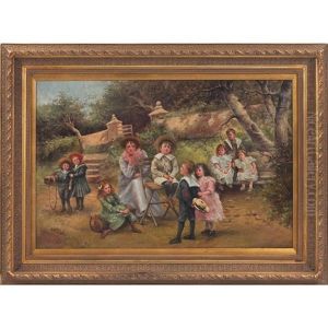 Children Playing by Frederick Morgan
