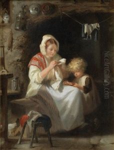 Reading To Mother by John Morgan