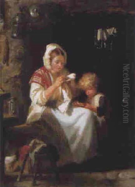 Reading To Mother - view 1