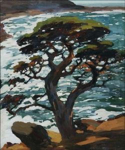 Cypress And The Blue Sea by Mary Deneale Morgan