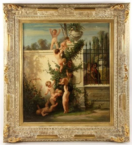 Children Climbing Up The Vine - view 1