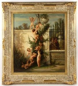 Children Climbing Up The Vine