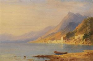 Oberitalienische Seenlandschaft (olstudie)