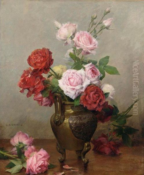 Roses In A Stone Jug - view 1