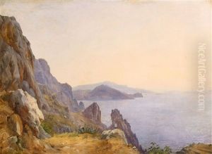 Ansicht Von Capri Mit Dem Arco Naturale by Carl Morgenstern