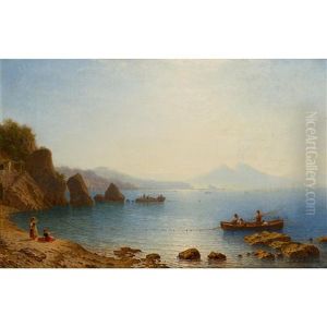 Vue Du Vesuve Et De La Baie De Naples by Carl Morgenstern