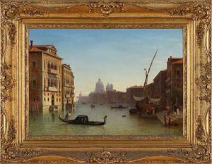 Canale Grande Mit Blick Auf Santa Maria Della Salute by Carl Morgenstern