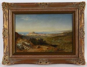 Weiter Blick Uber Die Talebene Auf Die Kustenlandschaft Nizzas Und Die Auslaufer Der Voralpen by Carl Morgenstern