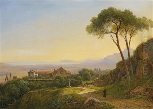 Morgenstimmung In Den Bergen Beim Kloster Baida Auf Sizilien