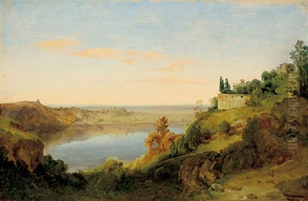 Blick Auf Den Albaner See Und Castel Gandolfo - view 1