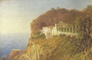 Kloster Uber Der Amalfitanischen Kuste by Carl Morgenstern