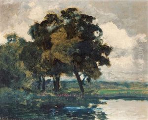 Landschaft (buchwald Bei Wolfshain?) by Carl Ernst Morgenstern