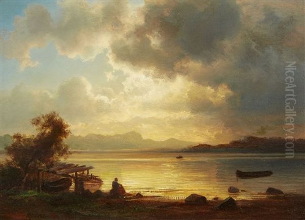 An Evening Mood At Lake Starnberg - view 1