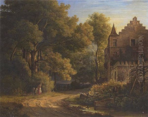 Ein Jagdschloss In Waldlandschaft - view 1