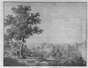 Blick Auf Heidelberger Schlos Ins Neckartal by Christian Bernhard Morgenstern
