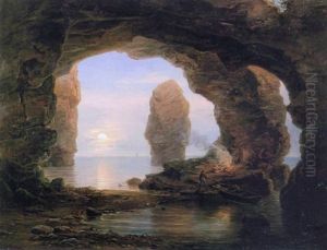 Fisherman In A Grotto, Helgoland Fisherman In A Grotto, Helgoland