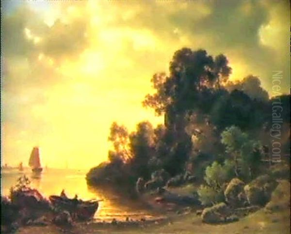 Kustenlandschaft Mit Booten - view 1