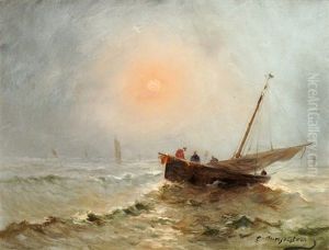 Pecheurs A L'aube by Friedrich Ernst Morgenstern