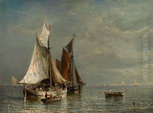 Fischer In Der Lagune Von Venedig by Friedrich Ernst Morgenstern