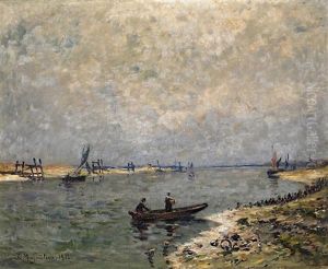 Uberfahrt An Der Yser by Friedrich Ernst Morgenstern