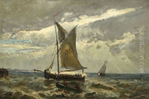 Fischerboote Vor Oostende - view 1