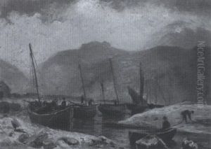 Fischerboote In Einer Flusmundung An Der Kuste Der Insel Arran In Schottland