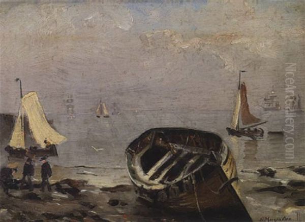 Lootsenboot In Der Ebbe Bei Vlissingen - view 1