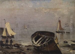 Lootsenboot In Der Ebbe Bei Vlissingen