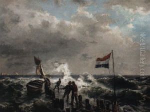 St_rmische See Am Strand Von Vlissingen