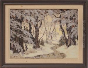 Winter Landscape by Otto Bierhals