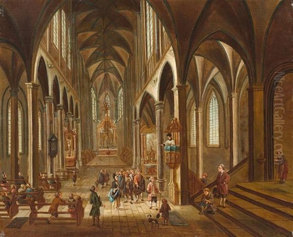 Kircheninterieur Mit Figurenstaffage - view 1