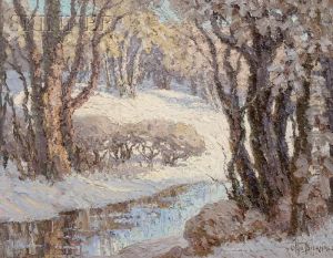 Winter View Through The Grove by Otto Bierhals