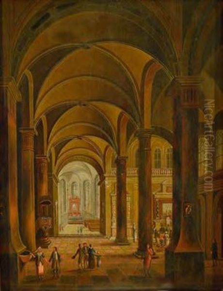 Kircheninterieur Mit Personen - view 1