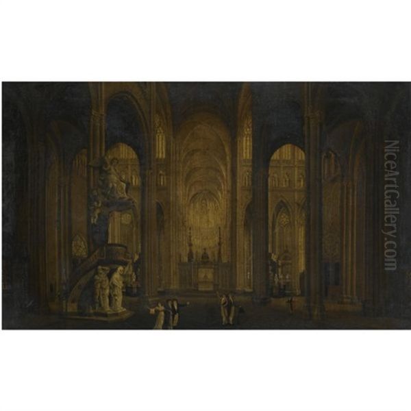 Views Of The Interior Of Amiens Cathedral (pair) - view 1