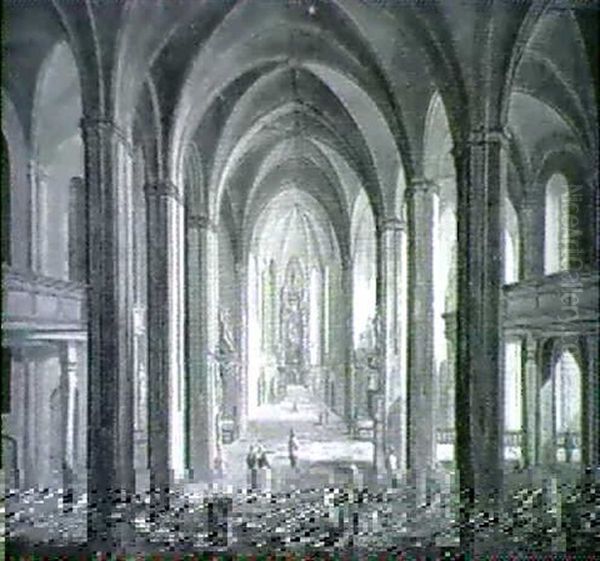 Kircheninterieur Mit Staffagefiguren - view 1