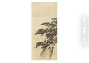 Old Pine And Crane by Ippo Mori