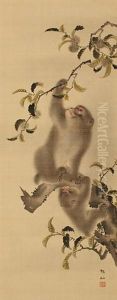 Monkeys In A Chestnut Tree by Sosen Mori