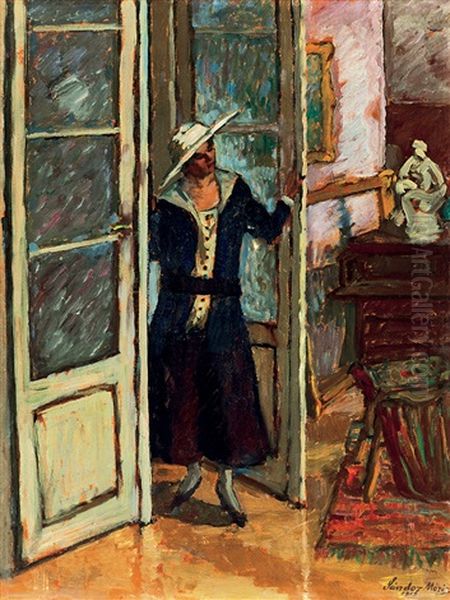 Woman In A White Hat - view 1