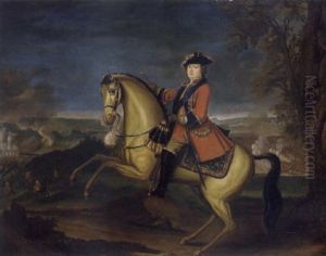 An Equestrian Portrait Of William Augustus, Duke Of Cumberland In The Frock Uniform Of The First Guards With The Ribbon And Star Of The Garter by David Morier