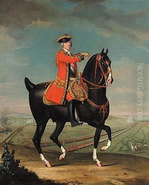 Equestrian Portrait Of Field Marshall Sir Jean Louis Ligonier, 1sr Earl Ligonier - view 1