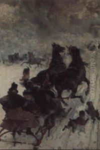 The Sled Race by Edmond Morin
