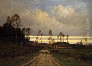 Landschaft Mit Schafen by Georges Morin