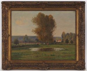 Paysage De Campagne, Vaches Au Paturage