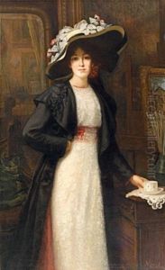 Elegante A La Tasse De The by Auguste Morisot