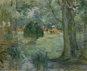 Riviere Au Bois De Boulogne by Berthe Morisot