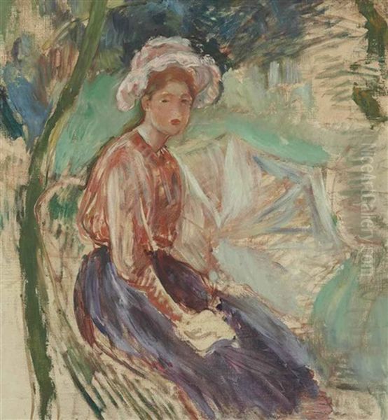 Jeune Fille A L'ombrelle - view 1