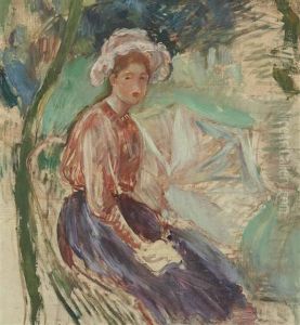 Jeune Fille A L'ombrelle by Berthe Morisot