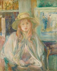 Fillette Au Chapeau De Paille
