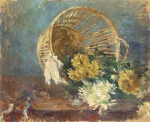 Crysanthemes Or Corbeille Renversee by Berthe Morisot